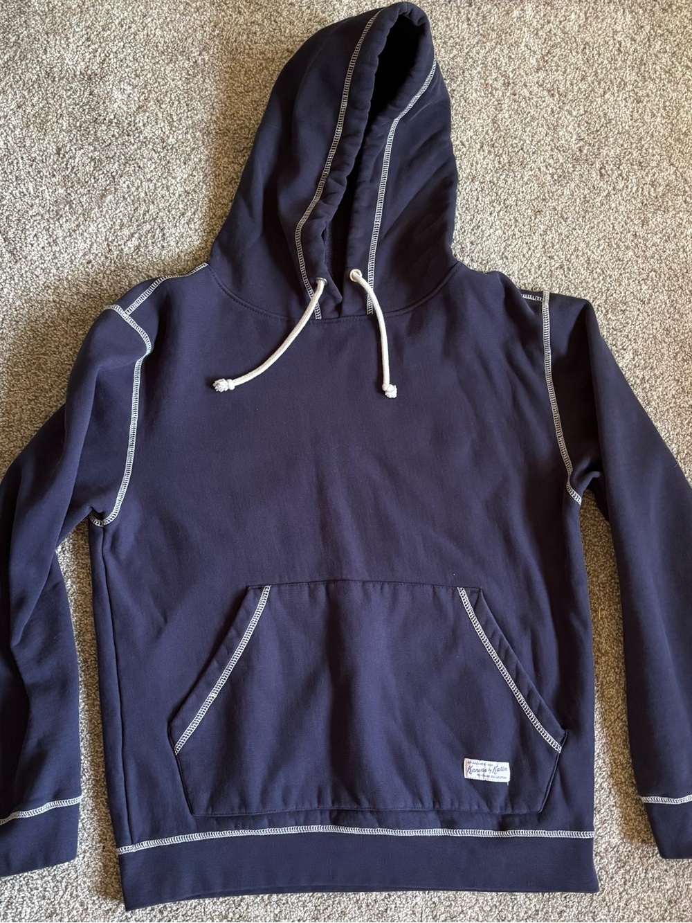 Katin Navy Hooded Pullover with Contrast Stitching